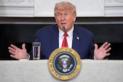 President Donald Trump speaks during an "Invest in America" roundtable with business leaders at the White House, Monday, June 9, 2025, in Washington. (AP Photo/Evan Vucci)
