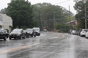 This photo from July 31, 2019, shows rain from severe thunderstorms on Staten Island.