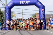 Athletes take off at the starting line during the 9th Annual SSG Ollis 5K Run & Walk on June 8, 2025.