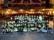 The cast on stage at the St. George Theatre
Cast members rehearsing 
(Courtesy Alyssa Rowan)