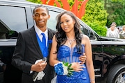 Port Richmond High School seniors and their guests arrive for the prom at the Hilton Garden Inn on Friday, May 30, 2025, in Bloomfield. (Owen Reiter for the Advance/SILive.com)