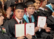 Scenes from the 2025 Moore Catholic High School Commencement Ceremony held in the Monsignor Bergin Gymnasium in Graniteville on Saturday, June 7, 2025. (Advance/SILive.com | Jason Paderon)