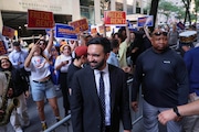 Democratic mayoral candidate Zohran Mamdani arrives at the NBC studios to participate in a Democratic mayoral primary debate, Wednesday, June 4, 2025, in New York. (AP Photo/Yuki Iwamura, Pool)