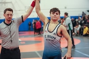 HS Wrestling: Day 1: The Donald Douglas Memorial Championships, formerly known as the Mayor’s Cup, at the Michael J. Petrides HS in Sunnyside., on Saturday Jan. 25, 2025. (Kara Buzga for Staten Island Advance).