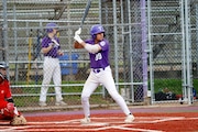 Tottenville infielder James Anderson stands in the batter's box during a PSAL 3A playoff game vs. Newtown on May 23, 2025.