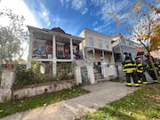 The FDNY is responding to a fire at a house on Pine Street near Brighton Avenue in New Brighton on the afternoon of Wednesday, Nov. 15, 2023. (Staten Island Advance/Jan Somma-Hammel)