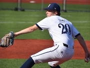 John Gano hurled a complete-game two-hitter as St. Joseph by-the-Sea topped St. Peter's 7-0 in a crucial CHSAA matchup Thursday in Huguenot.